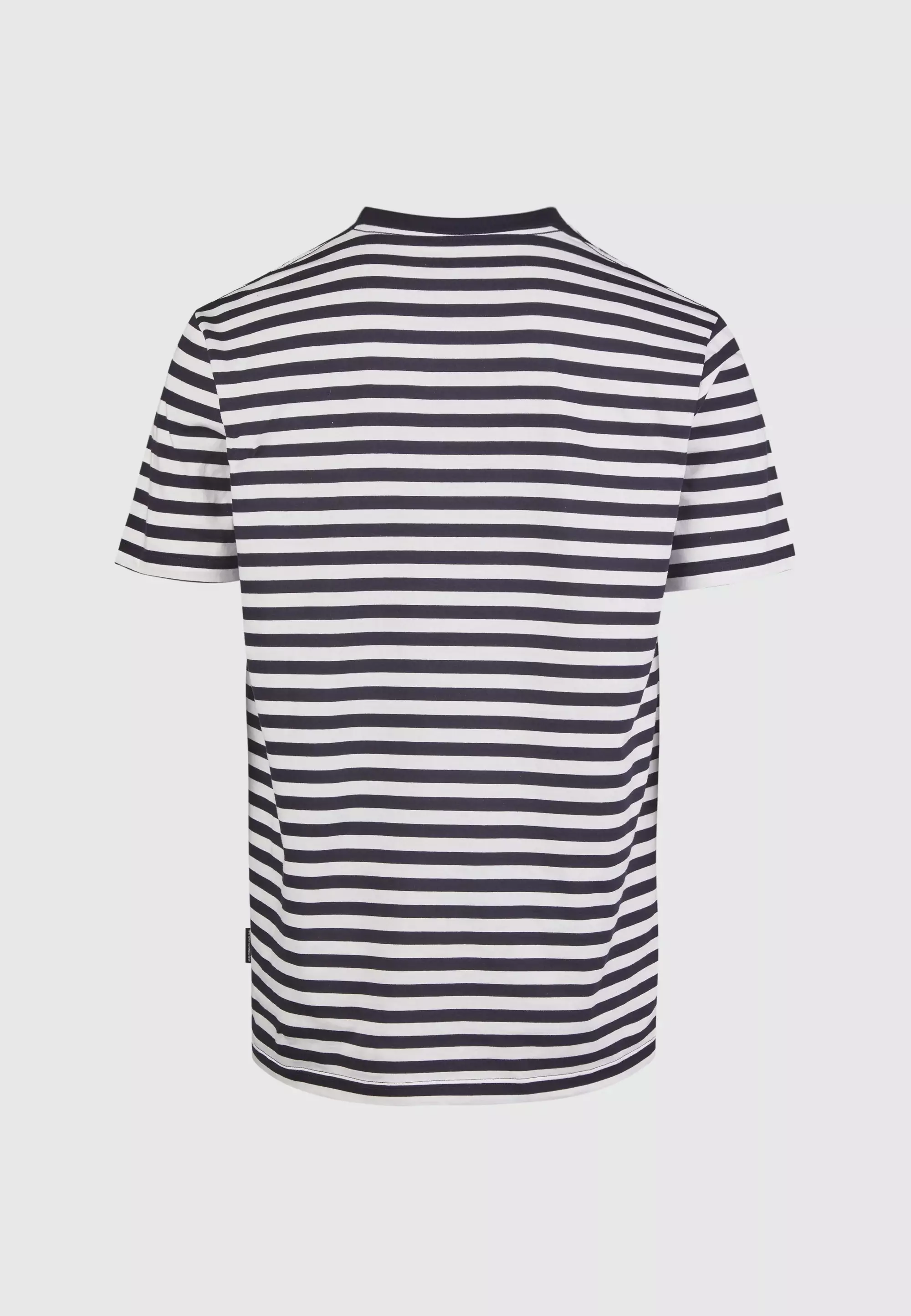 Cleptomanicx Basic Tee Ligull Stripe Regular Herren T-Shirt blau weiß